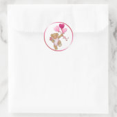 Balloon Teddy Runder Aufkleber (Tasche)