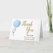 Balloon Thema Kinderdusche geklappt Danke Karte (Vorderseite)