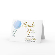 Balloon Thema Kinderdusche geklappt Danke Karte