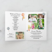Balloon Theme Child's Funeral Program Programm (Innenseite)