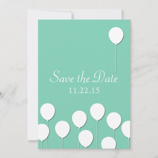 Balloon Theme Save the Date (Vorderseite)