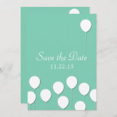 Balloon Theme Save the Date (Vorne/Hinten)