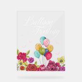 Balloon Twisted Alice im Wunderland Florals Acrylschild (Vorderseite)