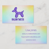 Balloon Twister Customizable Business Card Visitenkarte (Vorne/Hinten)