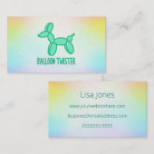 Balloon Twister Customizable Business Card Visitenkarte (Vorne/Hinten)