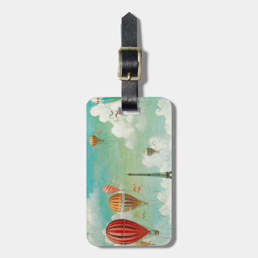 Balloon über Paris Gepäckanhänger (Vorderseite vertikal)