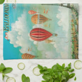 Balloon über Paris Handtuch (Gefaltet)