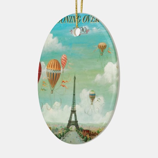 Balloon über Paris Keramikornament (Links)