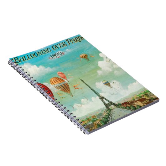 Balloon über Paris Notizblock (Rechte Seite)
