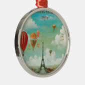 Balloon über Paris Ornament Aus Metall (Rechts)