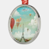 Balloon über Paris Ornament Aus Metall (Links)