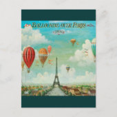 Balloon über Paris Postkarte (Vorderseite)
