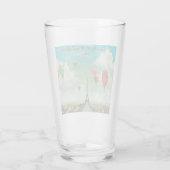 Balloon Über Paris Vintage Reisen Kunst Glas (Rückseite)