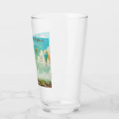 Balloon Über Paris Vintage Reisen Kunst Glas (Links)