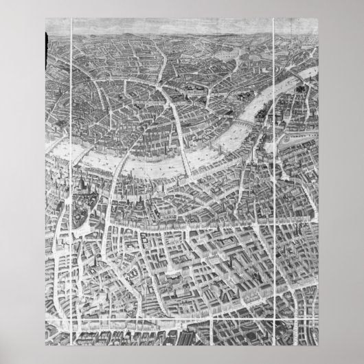 Balloon View of London, 1851 Poster (Vorne)