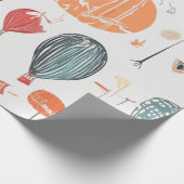 Balloon Watercolor Celebration Geschenkpapier (Ecke)