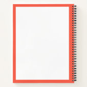 Balloon Whisk Deep Coral White Notebook Notizblock (Rückseite)