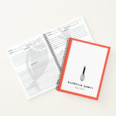 Balloon Whisk Deep Coral White Notebook Notizblock (Innenseite)