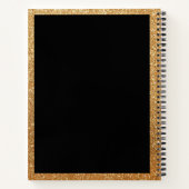 Balloon Whisk Imitats Gold Glitzer Ihr Name Rezept Notizblock (Rückseite)