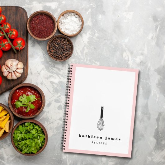 Balloon Whisky Blush Pink White Notizblock