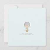 Balloon Woodland Teddy Bear Baby Shower Einladung (Rückseite)