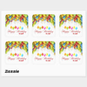 Balloon Wow Birthday Stickers (Blatt)