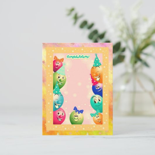 ballooned-up postkarte (Stehend Vorderseite)