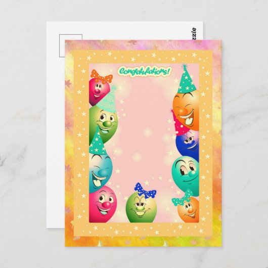 ballooned-up postkarte (Vorne/Hinten)