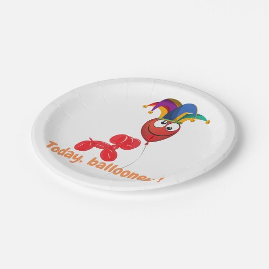 Ballooney Party Pappteller (Schrägansicht)