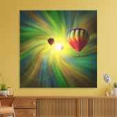 Ballooning in Fantasy Vortex Wrapped Canvas Leinwanddruck (Insitu (Wohnzimmer))