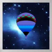 Ballooning mit Sternen Poster (Vorne)