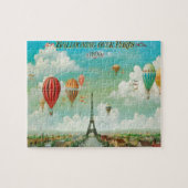 Ballooning über Paris Kunstmalerei Illustration Puzzle (Horizontal)