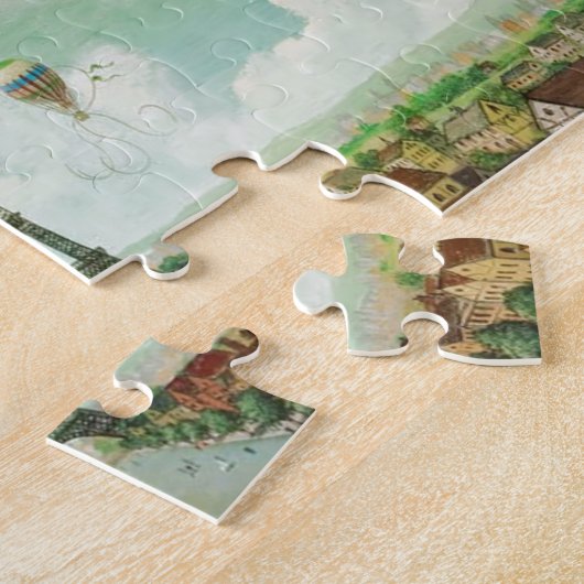 Ballooning über Paris Kunstmalerei Illustration Puzzle (Seite)