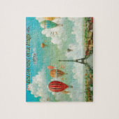 Ballooning über Paris Kunstmalerei Illustration Puzzle (Vertikal)