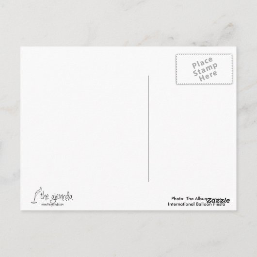 Balloonmorgen Postkarte (Rückseite)