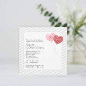 Balloons 25. Silver Wedding Anniversary Party Einladung (Stehend Vorderseite)