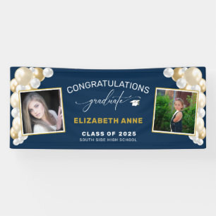 Balloons 2 Fotos Blue Herzlichen Glückwunsch Grad Banner