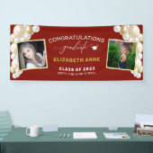 Balloons 2 Fotos Roter Glückwunsch Graduate Banner (Messe)