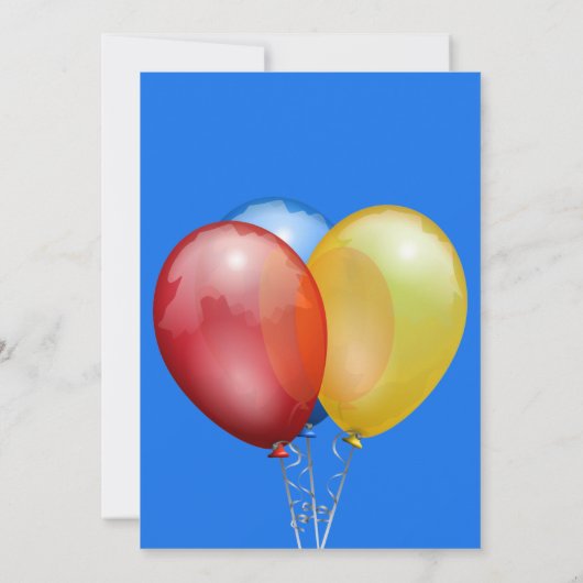 Balloons Adoption Party New Son Einladung (Rückseite)