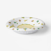 Balloons and Party Hats Silhouette Pattern Pappteller (Gewinkelt)