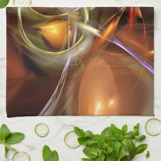 Balloons and Ribbons  Abstract Geschirrtuch (Gefaltet)