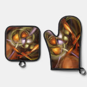 Balloons and Ribbons  Abstract Ofenhandschuh & Topflappen-Set (Vorderseite)