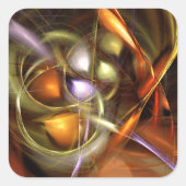 Balloons and Ribbons  Abstract Quadratischer Aufkleber (Vorderseite)