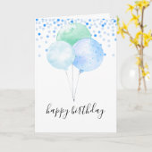 Balloons Baby Boy Birthday Einfach Personalisiert Karte (Gelbe Blume)