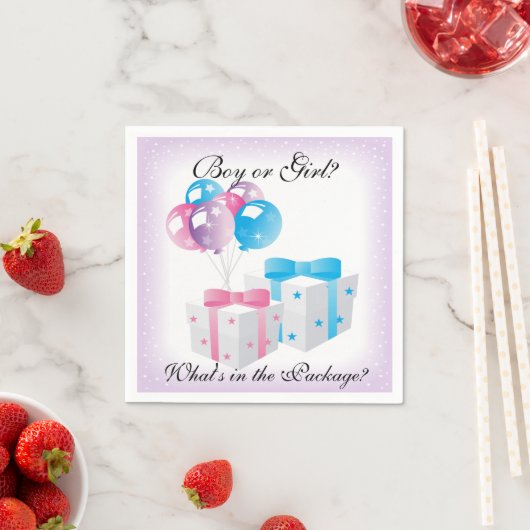 Balloons Baby Gender Reveal Paper Party Napkins Serviette (Beispiel)