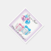 Balloons Baby Gender Reveal Paper Party Napkins Serviette (Ecke)