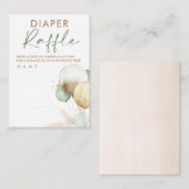 Balloons Baby Showdiaper Raffle Ticket Begleitkarte (Vorne/Hinten)