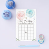 Balloons Baby Shower Bingo Game Flyer (Einzeln)