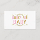 Balloons Babydusche bringt ein Buch Begleitkarte (Rückseite)