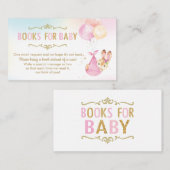 Balloons Babydusche bringt ein Buch Begleitkarte (Vorne/Hinten)